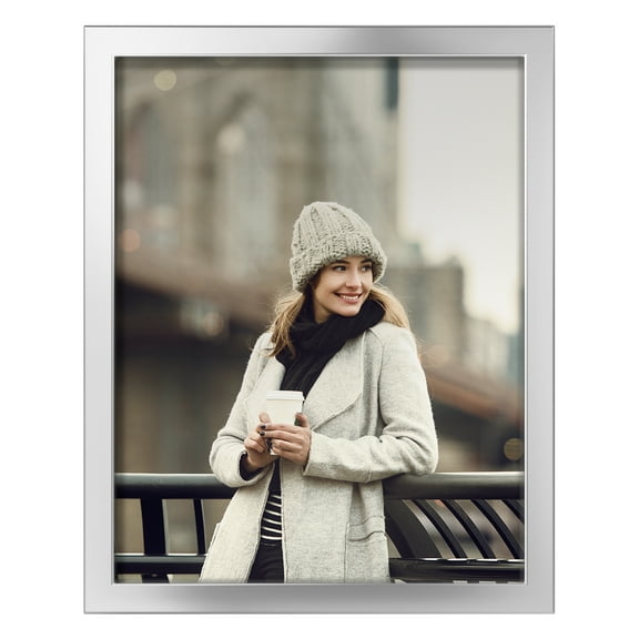 11x14 Solid Wood Picture Frame - Silver