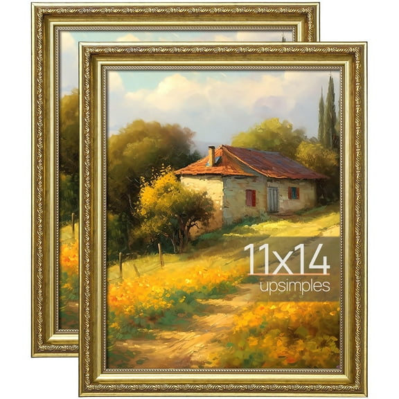 11x14 Vintage Picture Frames with Glass Front Ornate Frame Antique Photo Frame