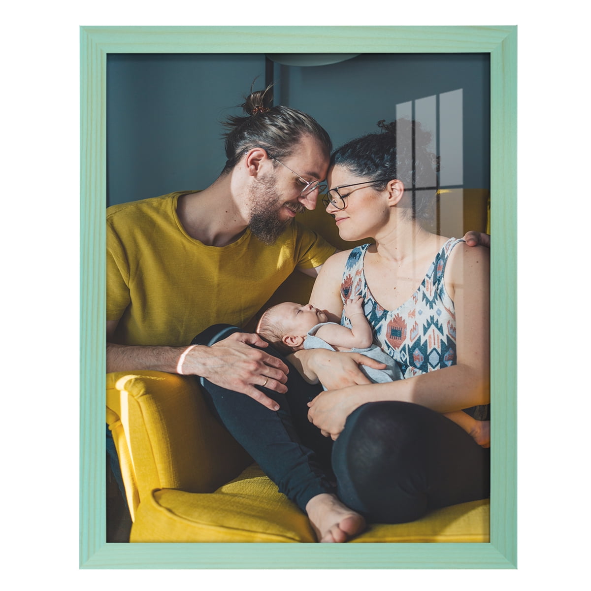 11x14 Wood Grain Picture Frame - Palegreen