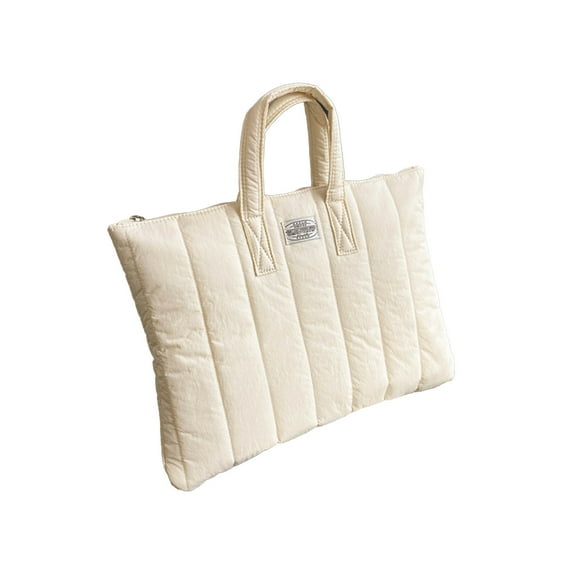 11x14 inch Business Tablet Sleeve with 5-Layer Organizer - Water-Resistant Nylon Case for Laptop/iPad/Accessories (Beige)​