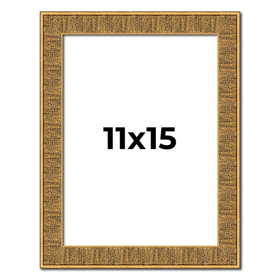 11x15 Frame Black and Gold Distressed Solid Wood Sonoma Picture Frame | 1.625 Inch Moulding Width |