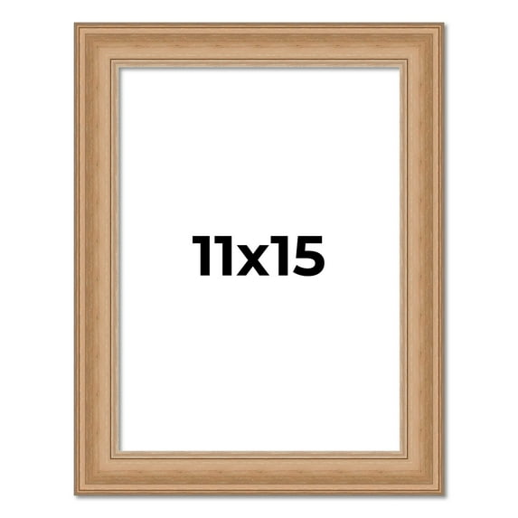 11x15 Frame Charleston Honey Brown Solid Wood Picture Frame Width 1.75 Inches | Interior Depth 0.5