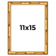 thumbnail image 1 of 11x15 Frame Gold Bamboo Solid Wood Picture Frame | 0.75 Inch Moulding Width | Interior Frame Depth, 1 of 8