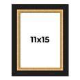 thumbnail image 1 of 11x15 Frame Gold Real Wood Picture Frame Width 2.25 Inches | Interior Frame Depth 0.5 Inches |, 1 of 8