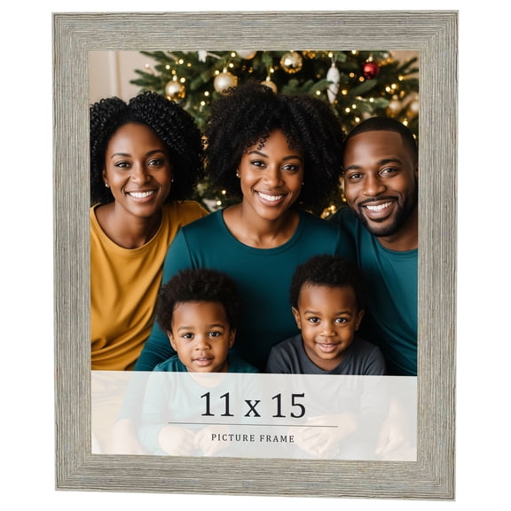 11x15 Frame Grey Real Wood Picture Frame Width 1.5 Inches | Interior Frame Depth 0.5 Inches | Barn