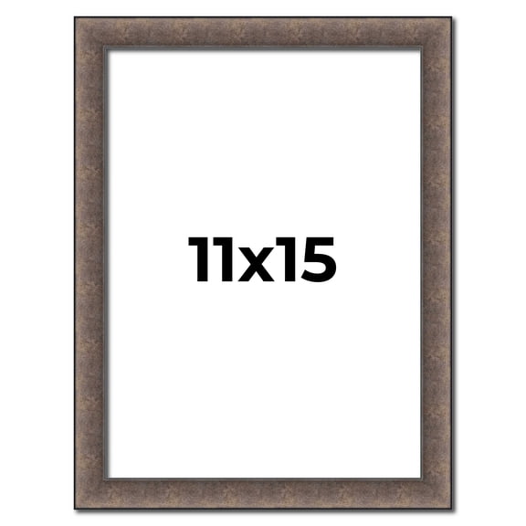 11x15 Frame Silver Real Wood Picture Frame Width 1.25 Inches | Interior Frame Depth 0.5 Inches |