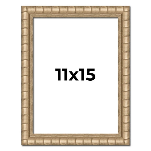 11x15 Frame Silver Real Wood Picture Frame Width 1.5 inches | Interior Frame Depth 0.5 inches |