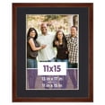 thumbnail image 1 of 11x15 Frame Walnut With Black Picture Mat For 11x15 Photo - Walnut 13x17 Frame To Display Print or, 1 of 8