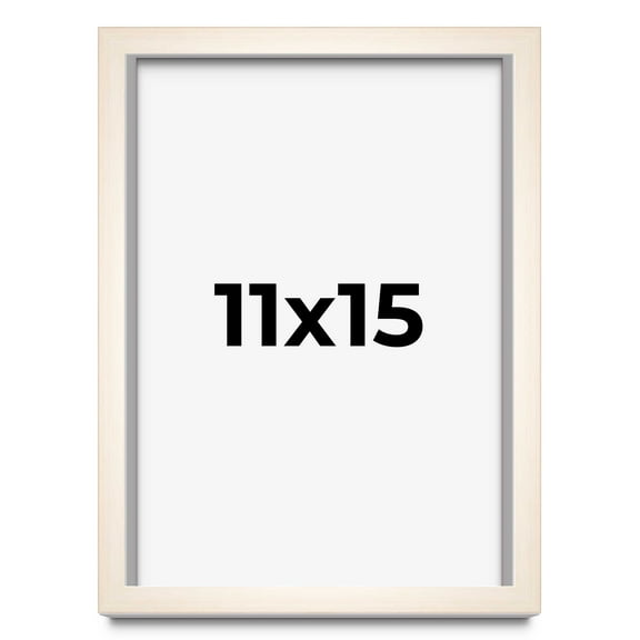 11x15 Frame White Wheat Solid Wood Picture Frame | Moulding Width 0.75 Inches | Interior Depth 0.5