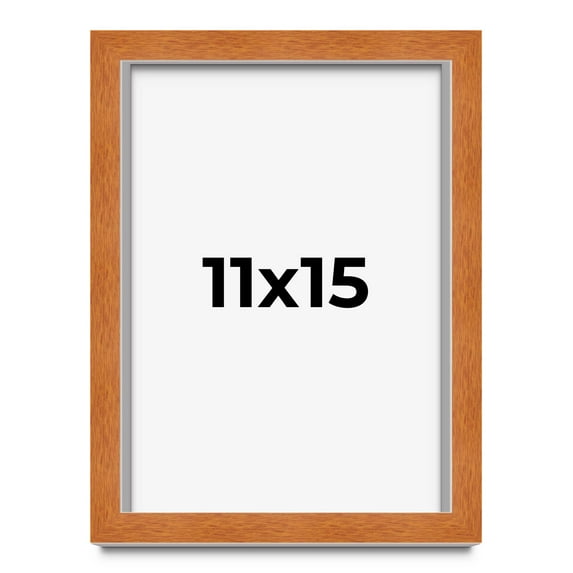 11x15 Shadow Box Frame Brown | 0.875 Inches Deep Real Wood Contemporary Shadowbox Display Frame |