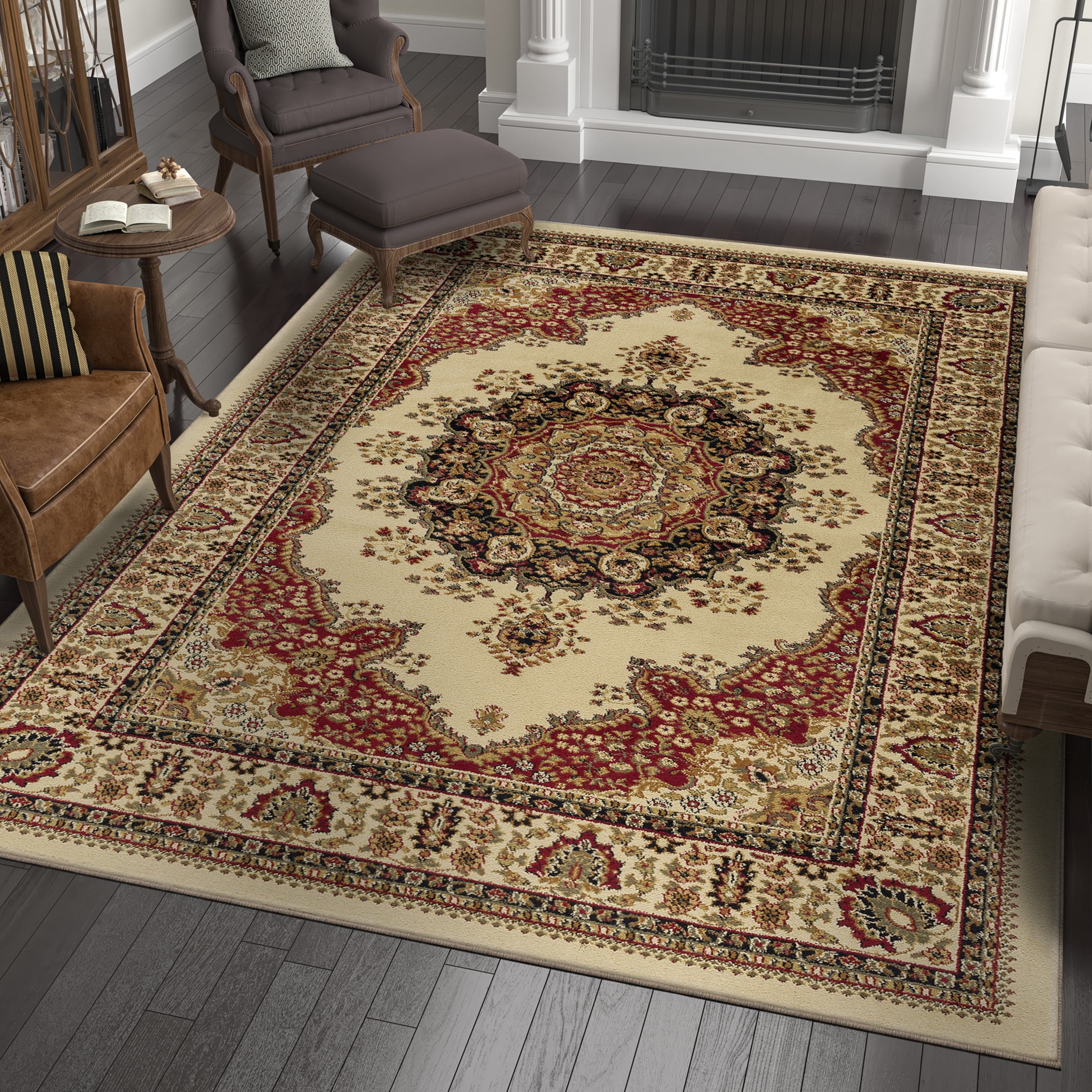 11x15 Transitional Ivory Large Area Rugs for Living Room Bedroom Rug