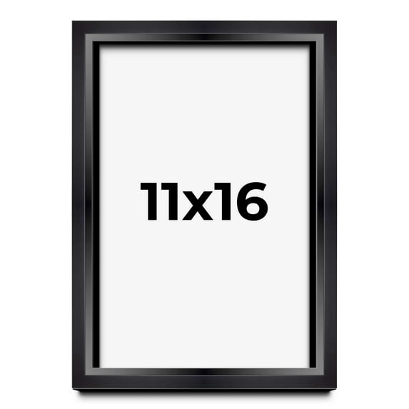 11x16 Black Shadowbox Frame - Interior Size 11x16 by 1.5 Inches - Made to Display Items Up To 1.5 Inches Deep