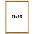 thumbnail image 1 of 11x16 Frame Beaded Gold Solid Wood Picture Frame | 0.75 Inches Moulding Width | Liscio Oro, 1 of 8