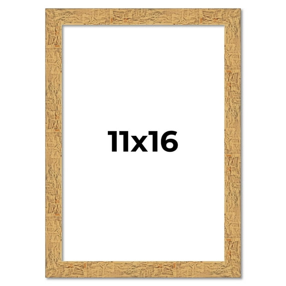 11x16 Frame Beige Real Wood Picture Frame Width 1.25 inches | Interior Frame Depth 0.5 inches |
