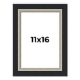thumbnail image 1 of 11x16 Frame Black Real Wood Picture Frame Width 2.25 Inches | Interior Frame Depth 0.5 Inches |, 1 of 8