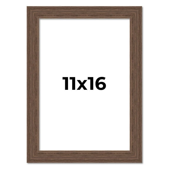 11x16 Frame Brown Distressed Barnwood Picture Frame | Rustic Farmhouse Photo Frame Includes UV