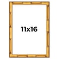 thumbnail image 1 of 11x16 Frame Gold Bamboo Solid Wood Picture Frame | 1 Inch Moulding Width | Interior Frame Depth, 1 of 8