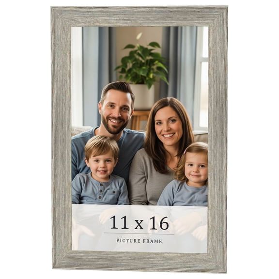 11x16 Frame Grey Real Wood Picture Frame Width 1.5 Inches | Interior Frame Depth 0.5 Inches | Barn