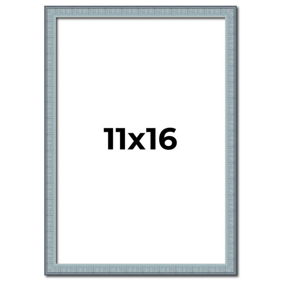 11x16 Frame Rustic Sky Blue Solid Wood Picture Frame | 0.75 Inch Moulding Width |Includes UV