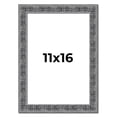 thumbnail image 1 of 11x16 Frame Silver Black Rustic Sonoma Solid Wood Picture Frame | 1.5 Inch Moulding Width |, 1 of 8