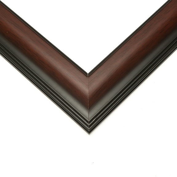11x16 Linear Brown Picture Frame - UV Acrylic, Foam Board Backing, Hanging Hardware