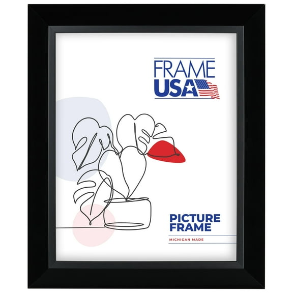 11x16 Picture Frame Black Budget Saver Style N226-10, 1.25 Inch Polystyrene Moulding, Includes Glass and Backing, Wall Display Frame for Art, Posters, or Photos Frame USA