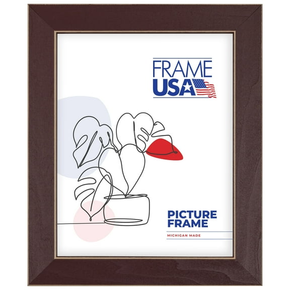 11x16 Picture Frame Red Clean Cut Style 71206-000, 1.25 Inch Wood Moulding, Includes Glass and Backing Wall Display Frame for Art, Posters, or Photos Frame USA