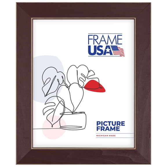 11x16 Picture Frame Red Clean Cut Style 71206-000, 1.25 Inch Wood Moulding, Includes Glass and Backing Wall Display Frame for Art, Posters, or Photos Frame USA