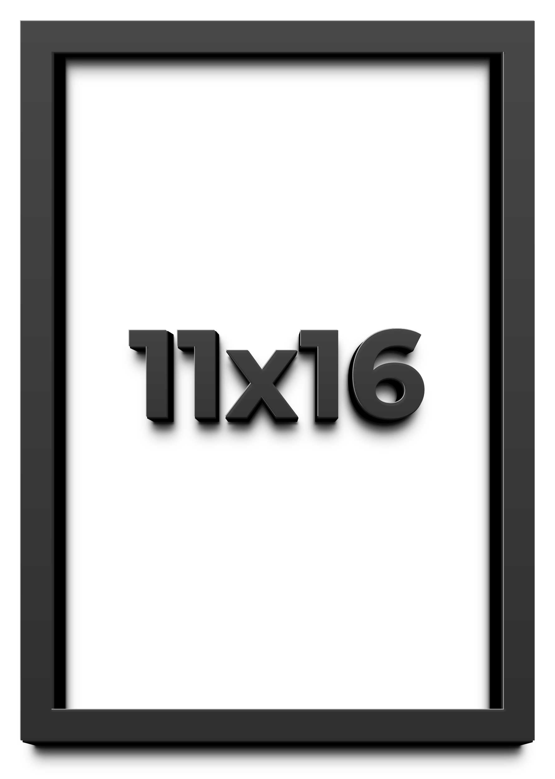 11x16 Shadow Box Frame Black | 1 inches Deep Real Wood Contemporary ...