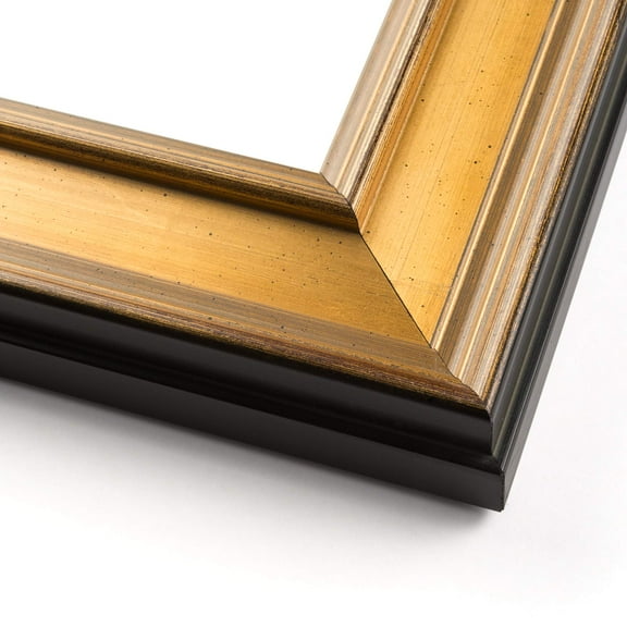 11x16 Traditional Gold Picture Frame - UV Acrylic, Foam Board Backing, Hanging Hardware