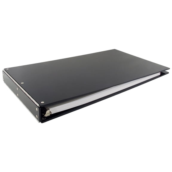 11x17 Binder Acrylic Panel Featuring a 1" Angle-D Ring Black