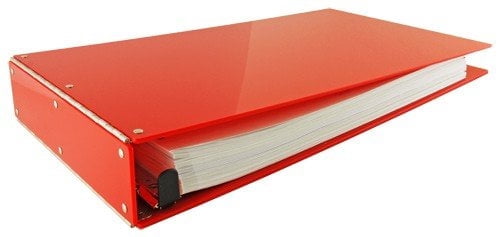11x17 2" EZ Comfort Angle-D Ring Red Acrylic Binder