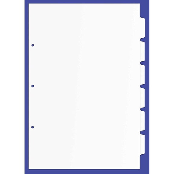 17x11 White 6 Tabbed Dividers (48 per Package)