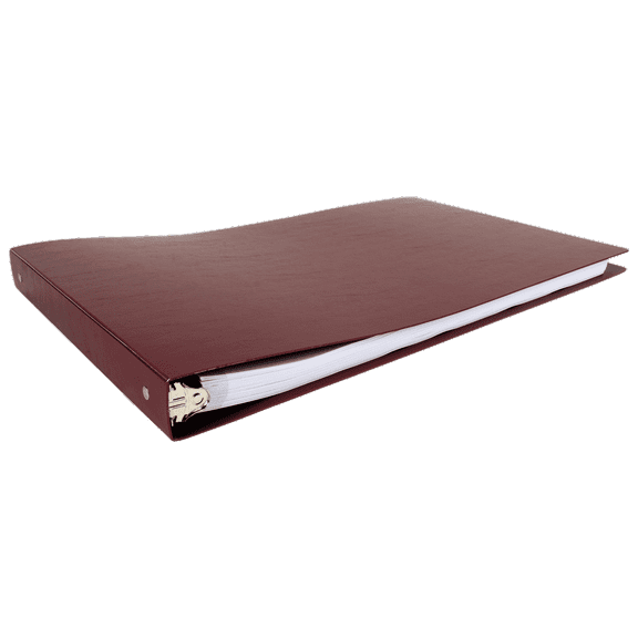 11x17 Binder Poly Panel Featuring a 1" Round Ring Maroon