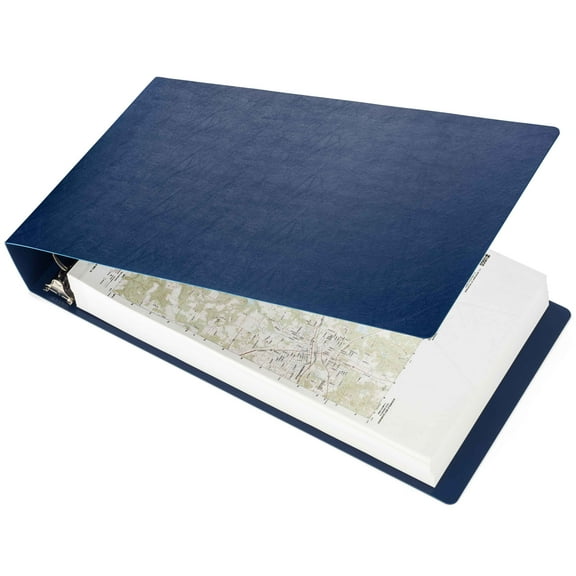 11x17 Binder Poly Panel Featuring a 2" Angle-D Ring Blue