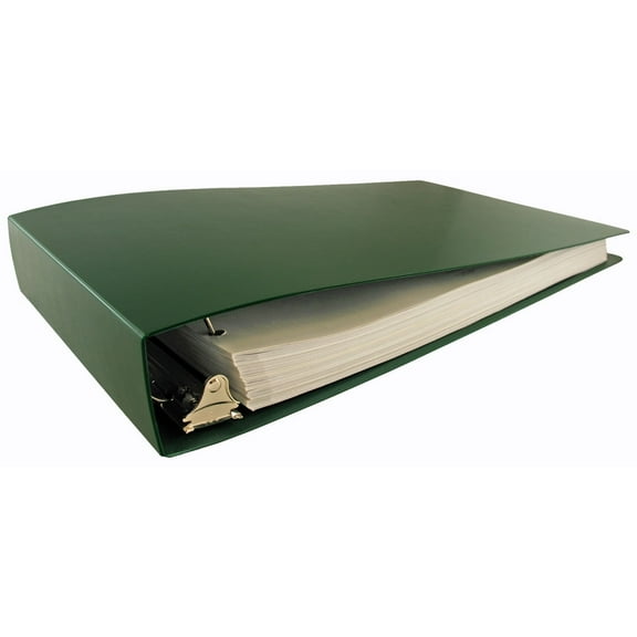 11x17 Binder Poly Panel Featuring a 2" Angle-D Ring Green