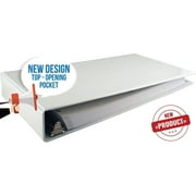 11x17 Binder Vinyl Panel with top opening pockets Featuring a 2" Angle-D Ring White