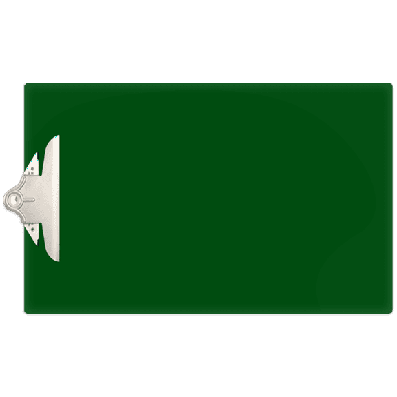 11x17 Clipboard Acrylic Panel Featuring a Jumbo Board Clip Green