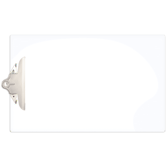 11x17 Clipboard Acrylic Panel Featuring a Jumbo Board Clip White