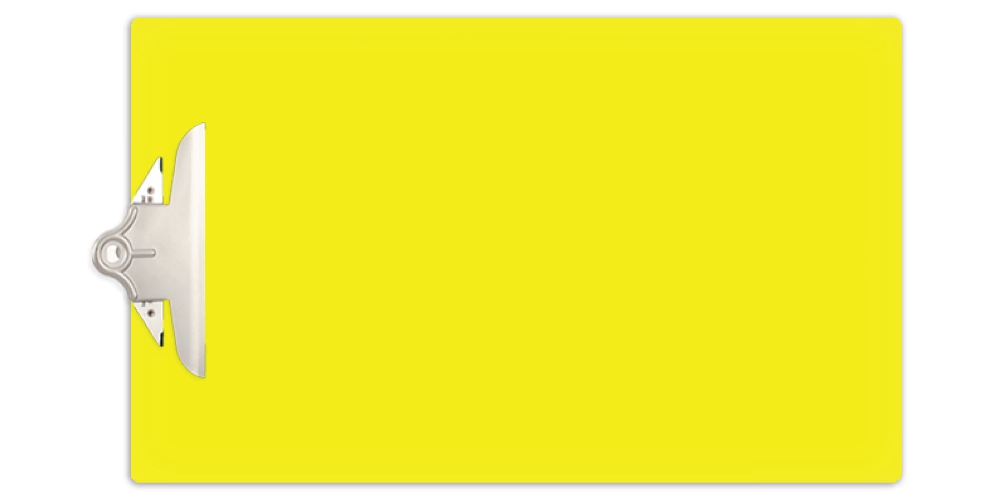 11x17 Clipboard Acrylic Panel Featuring a Jumbo Board Clip Yellow