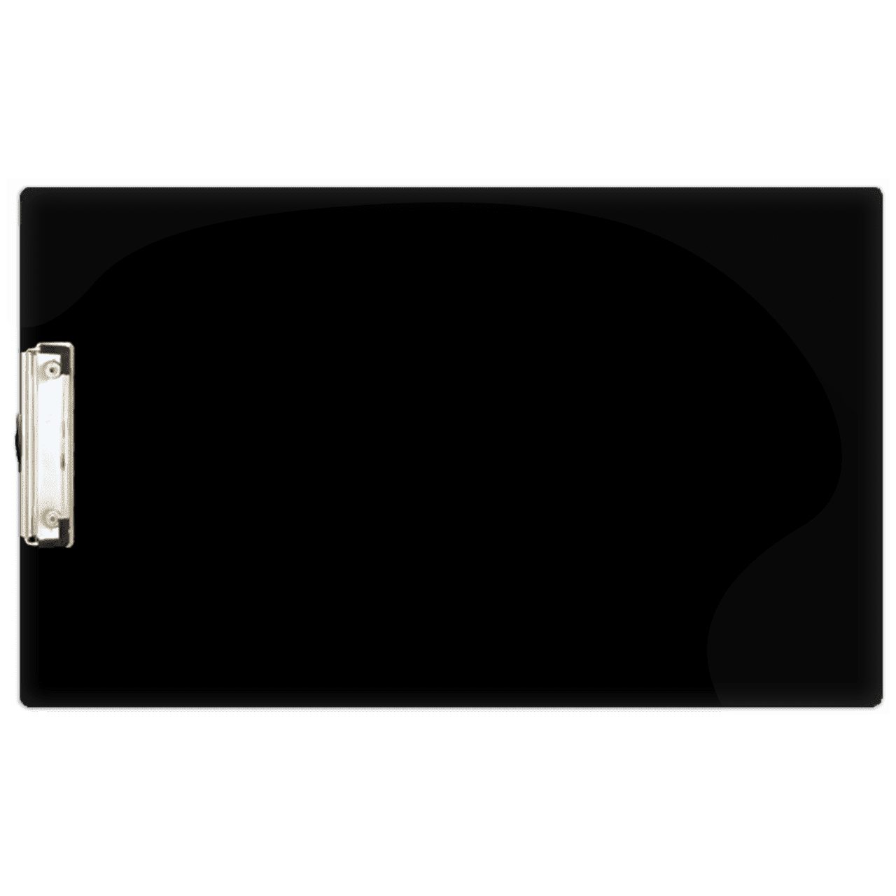 11x17 Clipboard Acrylic Panel Featuring a Low Profile Clip Black