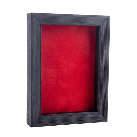 11x17 Distressed Black Shadowbox Frame - Shadow Box Frame Interior Size 11x17 by 1 1/8" Deep - Red