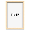 thumbnail image 1 of 11x17 Frame Beige Real Wood Picture Frame Width 0.75 inches | Interior Frame Depth 0.5 inches |, 1 of 8