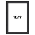 thumbnail image 1 of 11x17 Frame Black Real Wood Picture Frame Width 1.25 Inches | Interior Frame Depth 0.5 Inches |, 1 of 8