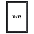 thumbnail image 1 of 11x17 Frame Black Real Wood Picture Frame Width 1.25 inches | Interior Frame Depth 0.5 inches |, 1 of 8