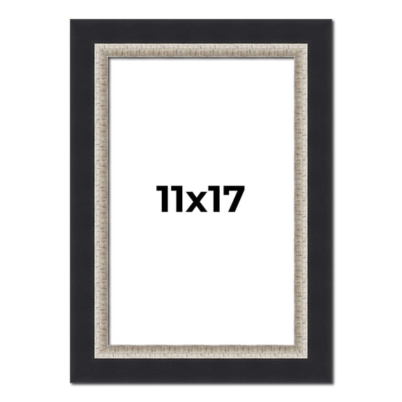 11x17 Frame Black Real Wood Picture Frame Width 2.25 Inches | Interior Frame Depth 0.5 Inches |