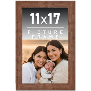 11x17 Frame Brown Distressed Barnwood Picture Frame | Rustic Farmhouse Photo Frame Includes UV