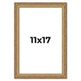 thumbnail image 1 of 11x17 Frame Gold Solid Wood Picture Frame Width 1.25 Inches | Interior Frame Depth 0.375 Inches |, 1 of 8