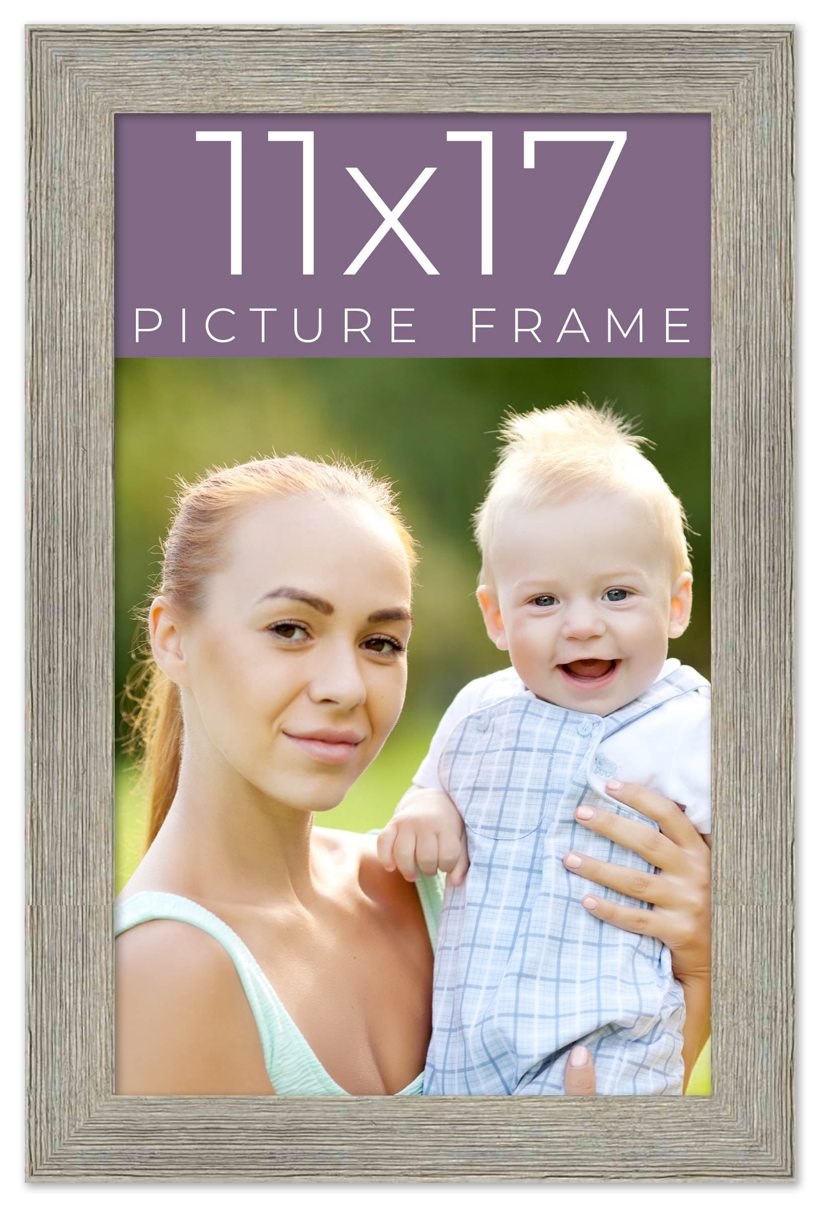 11x17 Frame Grey Real Wood Picture Frame Width 1.5 Inches | Interior ...