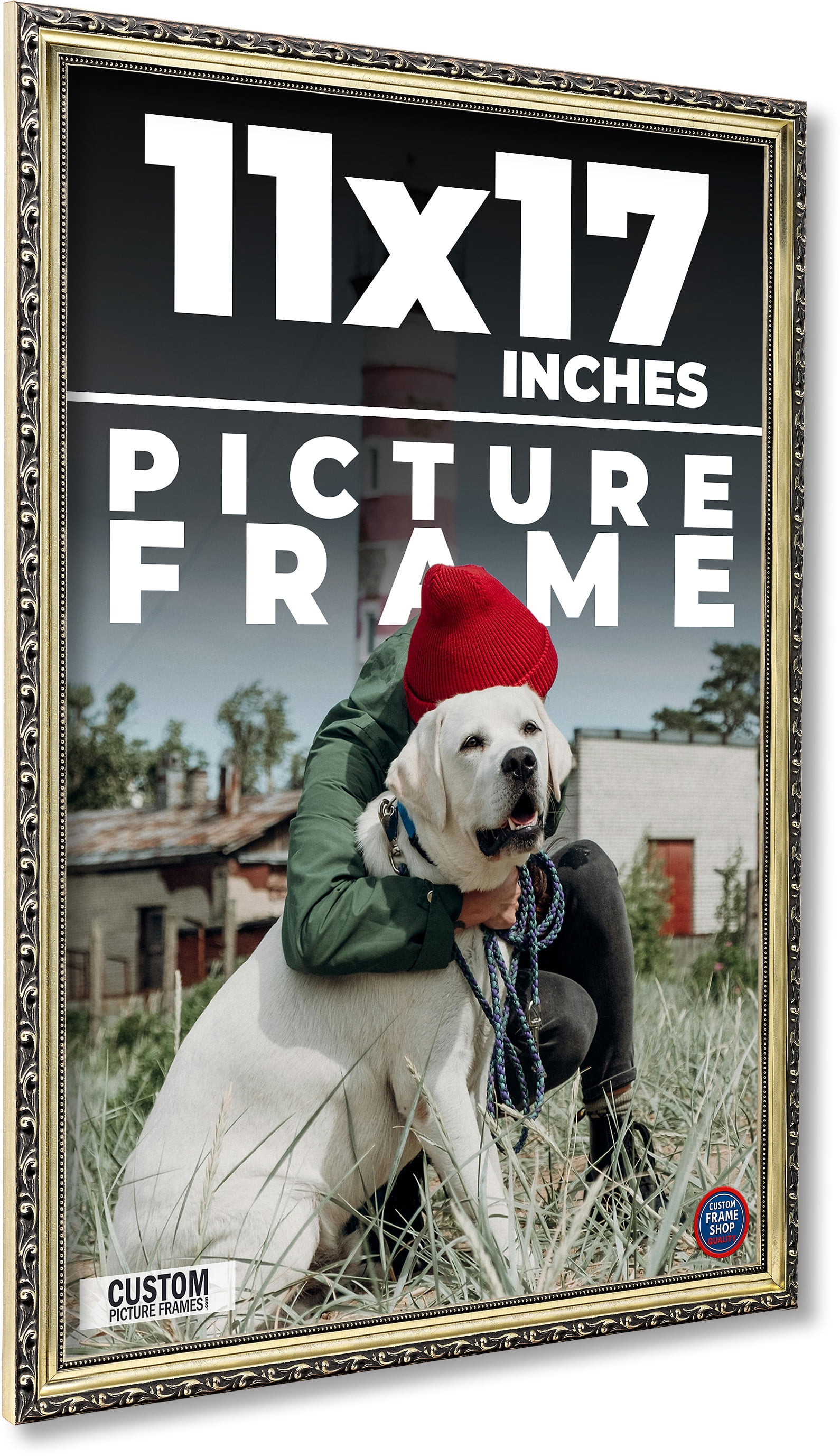 11x17 Frame Silver Solid Wood Picture Frame Width 1.125 Inches ...